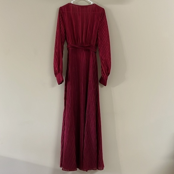 Fame and Partners The Rachel Wrap Gown Red - Picture 6 of 10